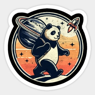 Cute Panda holding planet earth day 2024 Sticker